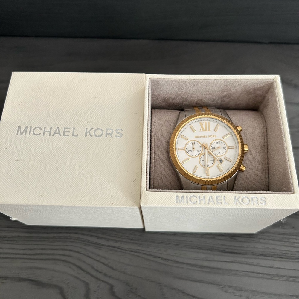 Michael Kors Lexington 2-tone watch